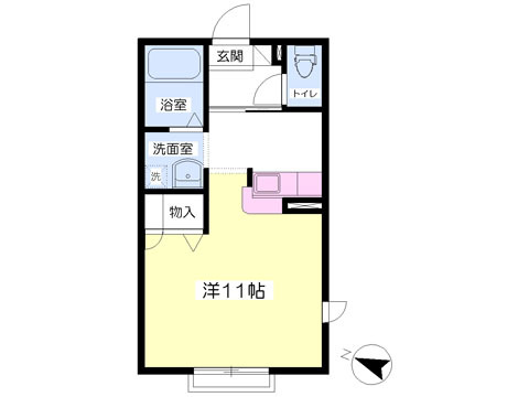 【シャーメゾン安倍館Ｅ棟の間取り】