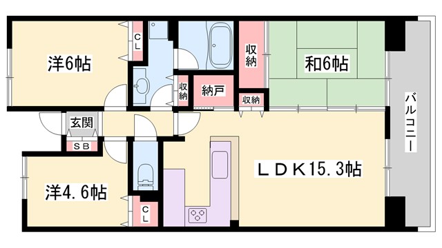 ライフガーデン吾妻参番館の間取り