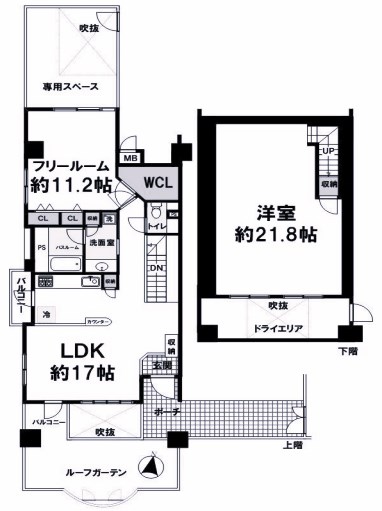 神戸市垂水区塩屋町のマンションの間取り