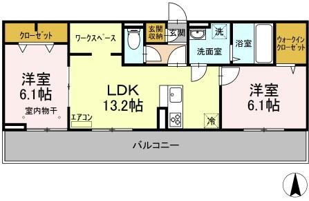 我孫子市柴崎のアパートの間取り