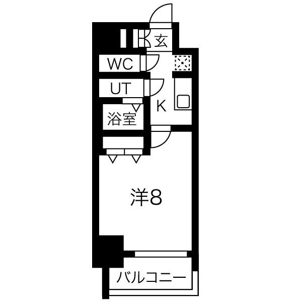 名古屋市中村区若宮町のマンションの間取り