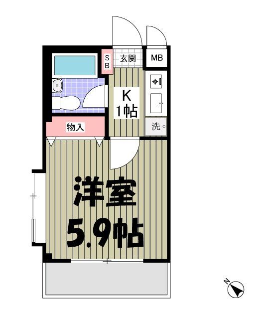 ジュネパレス越谷第６の間取り