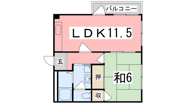 船場スカイハイツの間取り