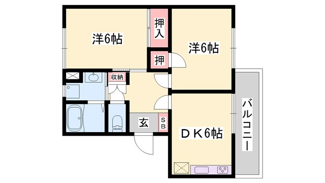 たつの市龍野町堂本のアパートの間取り