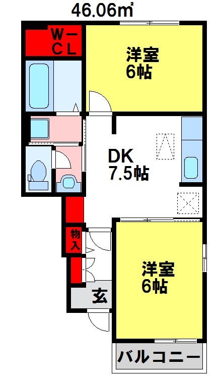 マイスター山内の間取り