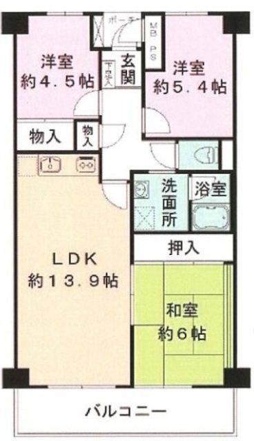 ファミール南常盤平の間取り