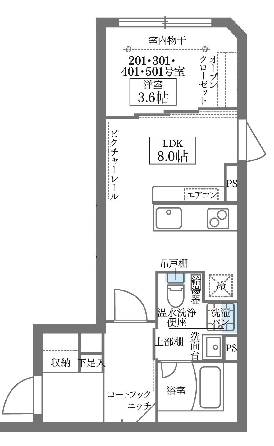 ココキューブ大井町の間取り