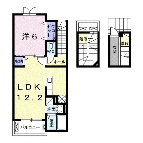 有田郡有田川町大字天満のアパートの間取り