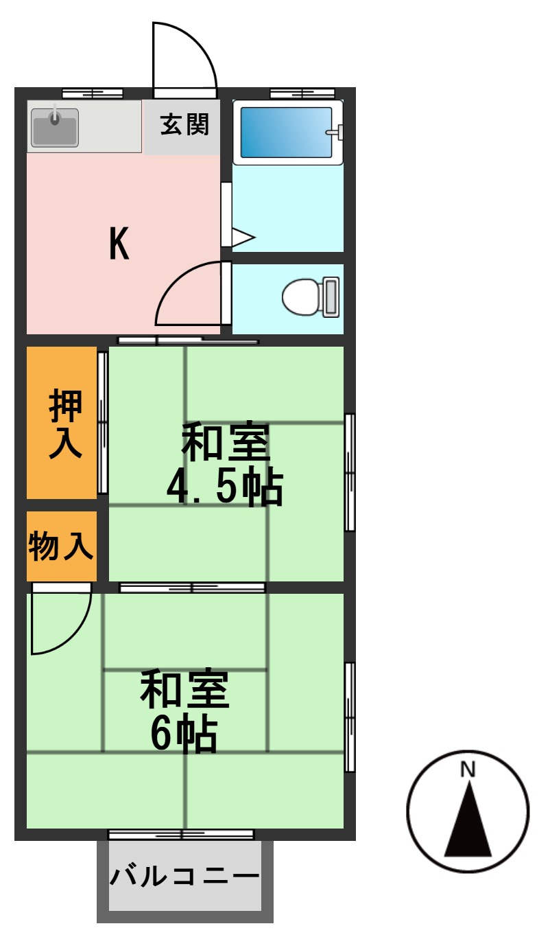 第13佐々木荘の間取り