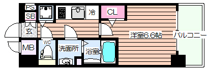 プレサンス梅田北オールの間取り