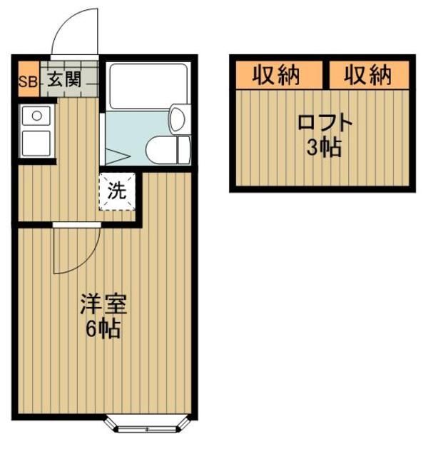 比企郡滑川町大字月輪のアパートの間取り