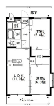 小田郡矢掛町西川面のマンションの間取り