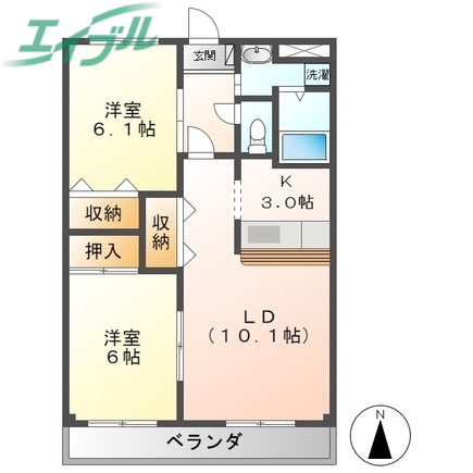 サンモール・Mの間取り