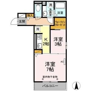 岐阜市霞町のアパートの間取り