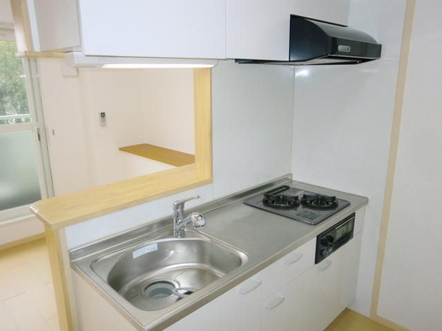 キッチン　★お料理らくらくシステムキッチン２口付きです★