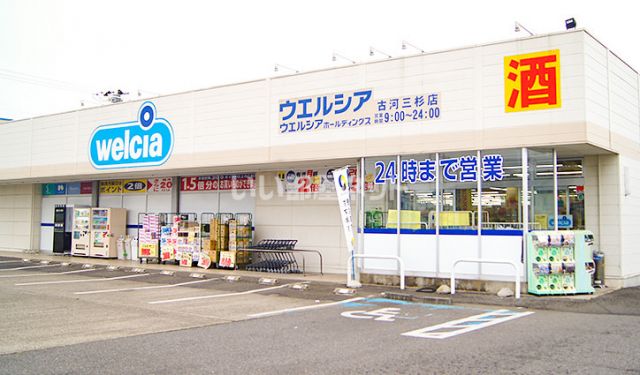 ドラックストア　ウエルシア古河三杉店（ドラッグストア）まで542m