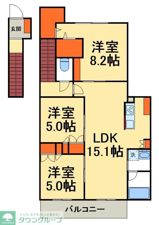 東武野田線 豊四季駅 徒歩19分 2階建 築3年の間取り写真