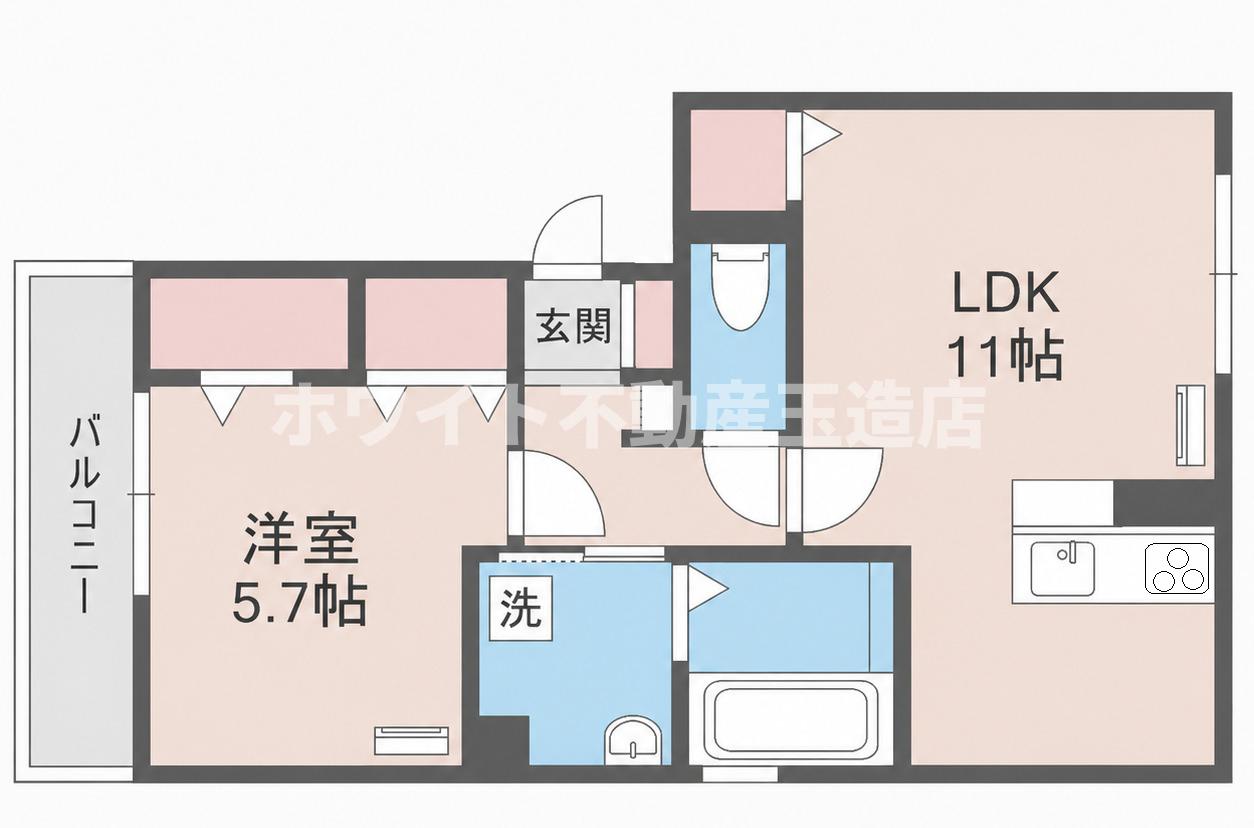 地下鉄千日前線 新深江駅 徒歩7分 3階建 築10年の間取り写真