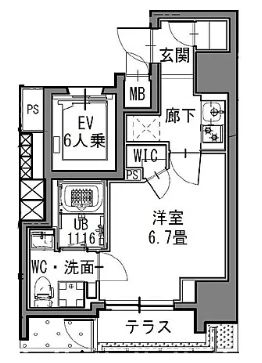 都営大江戸線 新御徒町駅 徒歩5分 12階建 築8年の間取り写真