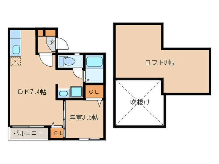 DEAR・FLAT周船寺の間取り写真