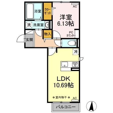 ＪＲ両毛線 新前橋駅 徒歩14分 2階建 築5年の間取り写真