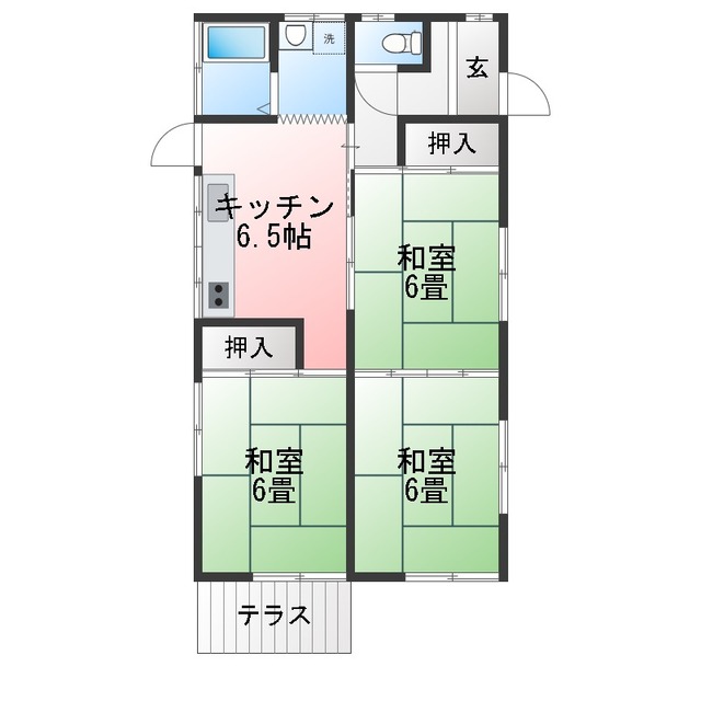 田中町借家の間取り写真