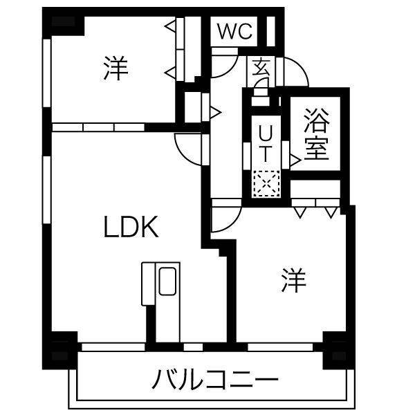ハーモニーコート東札幌の間取り写真