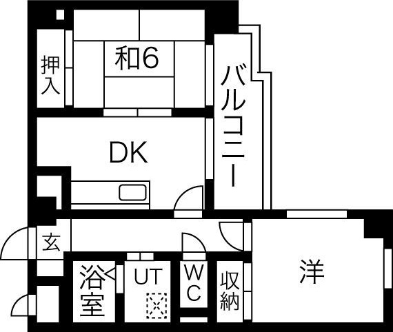 地下鉄中央線 弁天町駅 徒歩10分 10階建 築37年の間取り写真