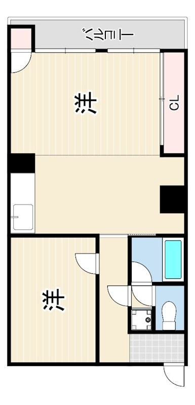 西原マンションの間取り写真