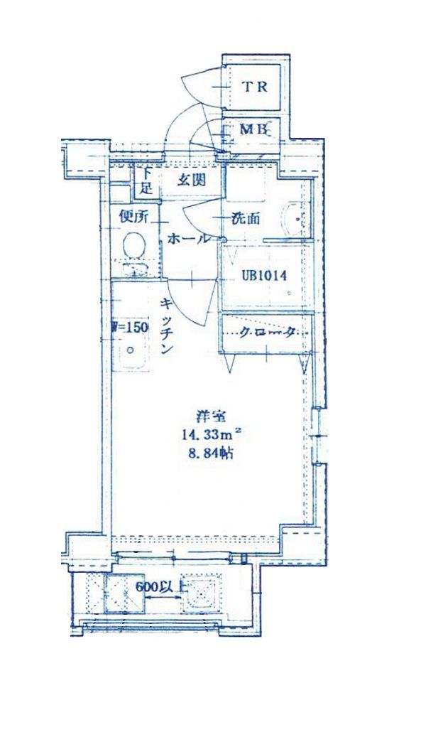 地下鉄七隈線 薬院駅 徒歩7分 7階建 築22年の間取り写真