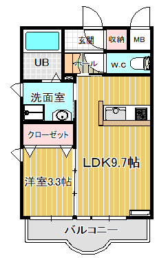 KE　EFFORTの間取り