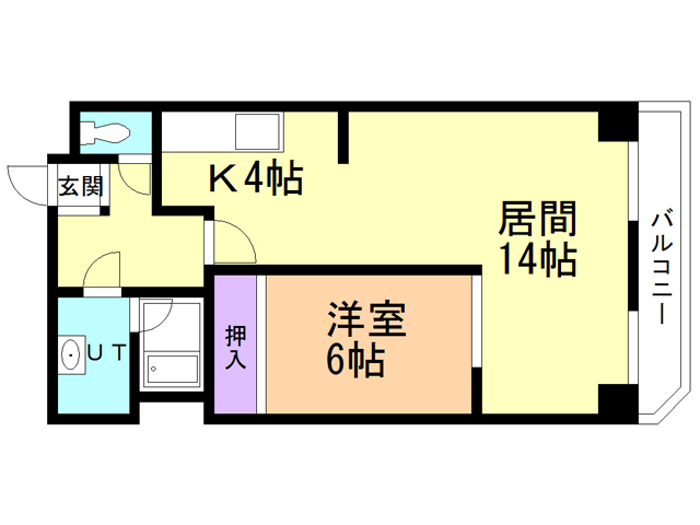 函館市青柳町のマンションの間取り