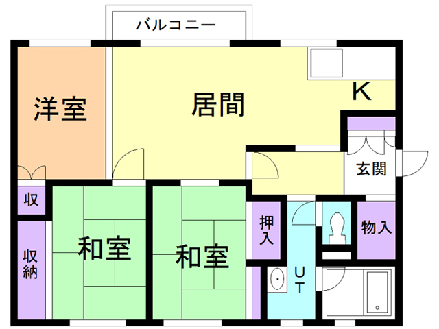 苫小牧市高砂町のマンションの間取り