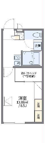 レオパレスエーデルヴァイスの間取り