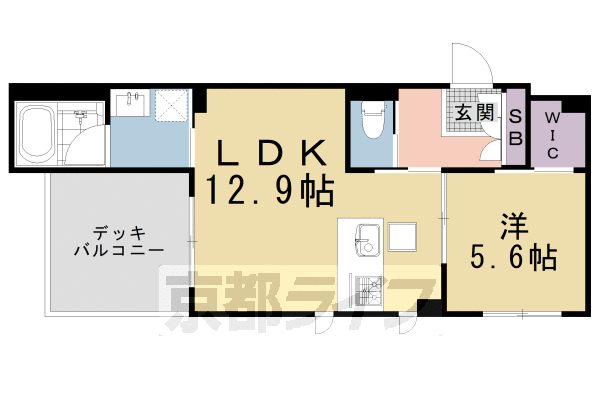 京都市上京区近衛町のマンションの間取り