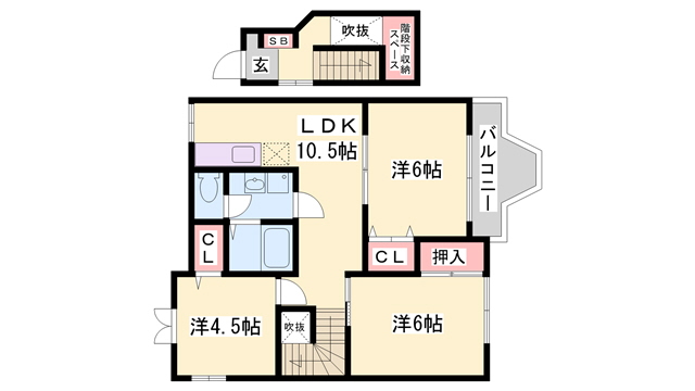 アンソレイエＮの間取り