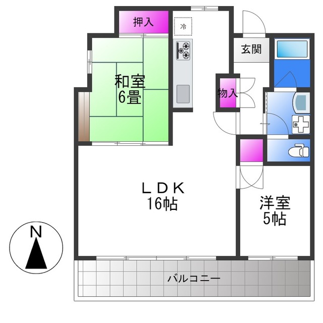 【清川六番館の間取り】