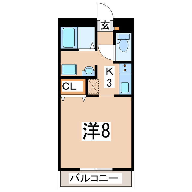 郡山市島のアパートの間取り