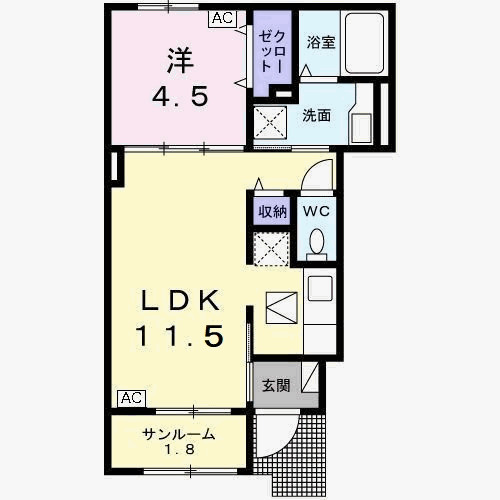 ブリアン　グラスの間取り