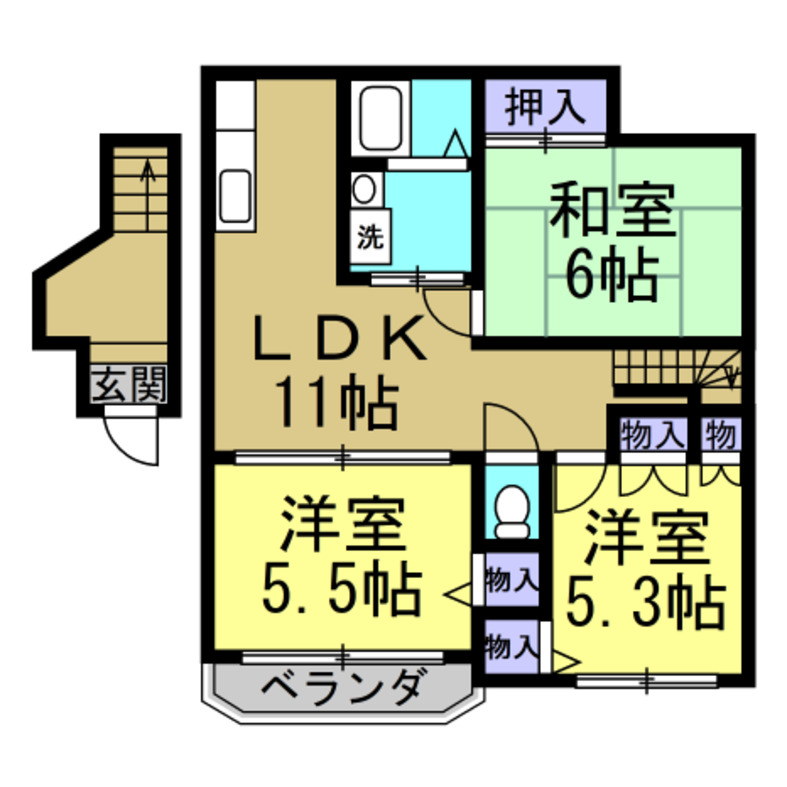 【メイプルタウン小林の間取り】