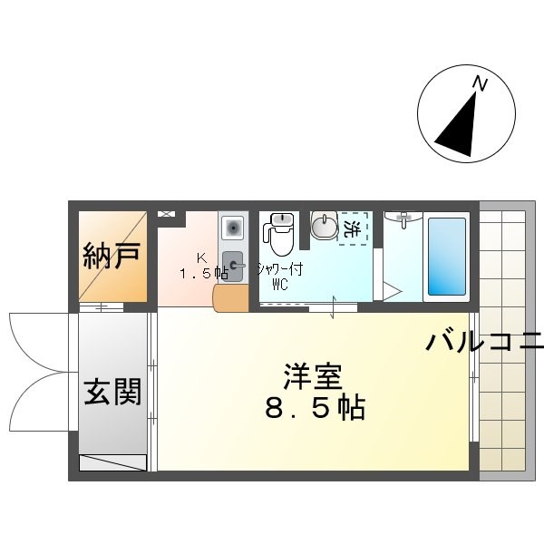 上田市材木町のマンションの間取り