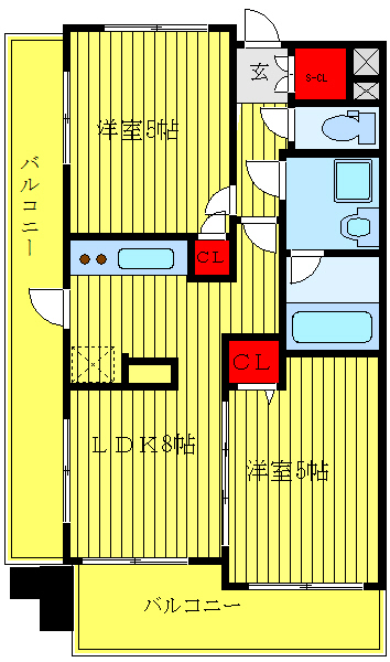 豊島区南池袋のマンションの間取り