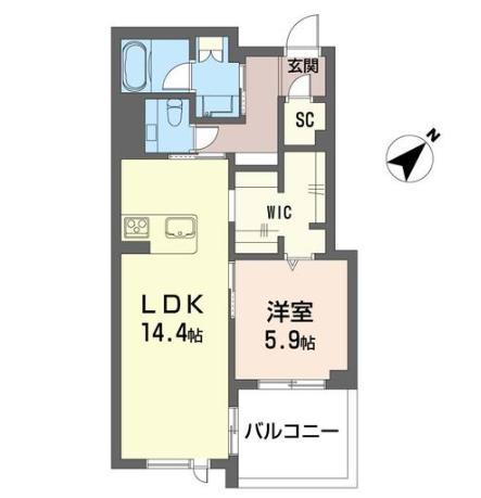 さいたま市緑区美園のマンションの間取り