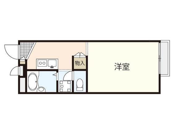 広島市安佐南区伴東のアパートの間取り