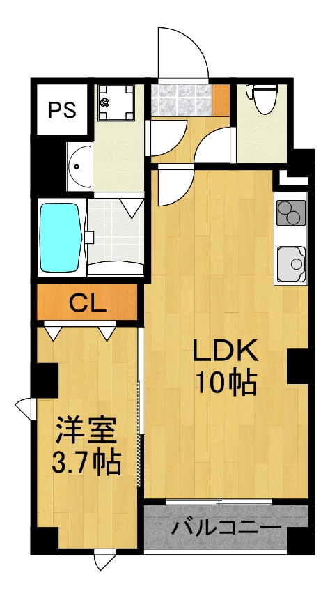 横浜市港北区大豆戸町のマンションの間取り