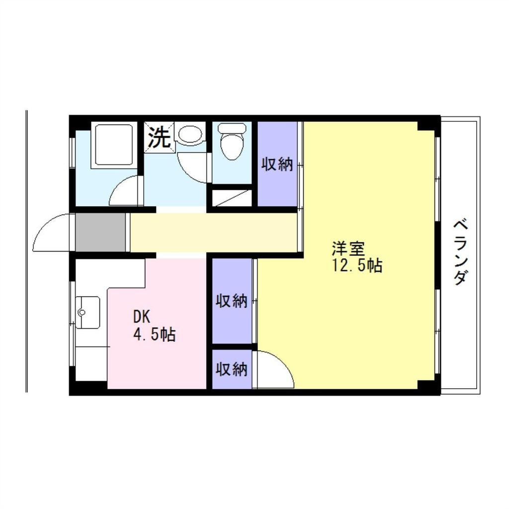 【川越市東田町のアパートの間取り】