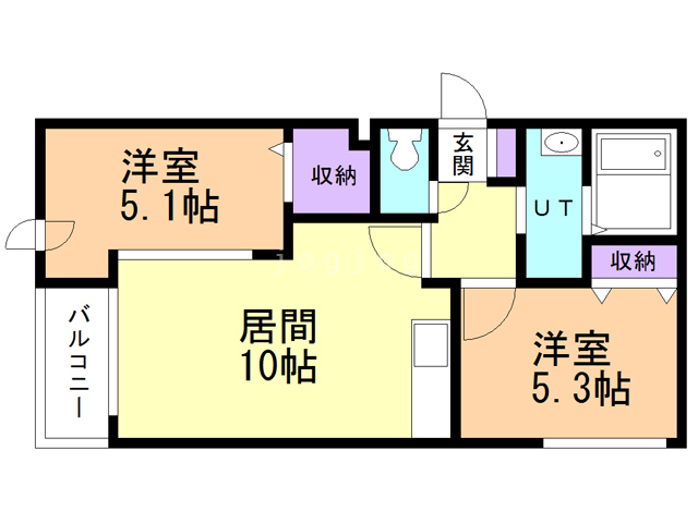 札幌市豊平区豊平一条のマンションの間取り