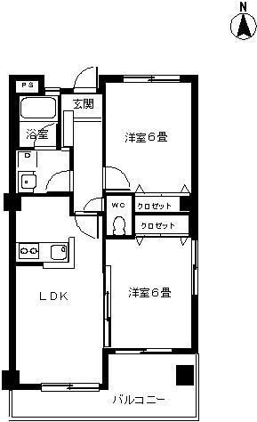 郡山市日和田町のアパートの間取り