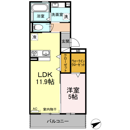 カーサフェリーチェＥの間取り