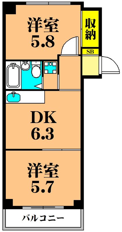 仙台坂アルカディアの間取り